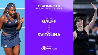 Coco Gauff vs Elina Svitolina  2024 Auckland Final  WTA Match Highlights [upl. by Ainola]