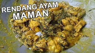 MASAK 4 KILO RENDANG AYAM MAMAN  Cara paling senang [upl. by Niveg]