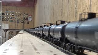 SCALE trains CSX Gevo with sound pulls over 100 Scaletrains tank cars  fly by [upl. by Ginnifer147]