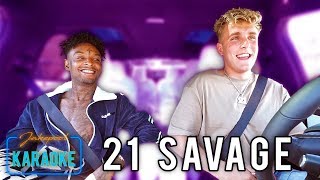 21 Savage Carpool Karaoke WITH Jake Paul [upl. by Yelnik]