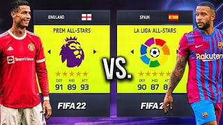 PREMIER LEAGUE vs LA LIGA in FIFA 22 ⚡ [upl. by Marfe195]