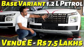 Hyundai Venue 2022 Base Model  E Variant Video  Rs 753 Lakhs mein kya hai  Brezza Facelift Rival [upl. by Silletram]