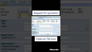 How to create RFQ in SAPprajakta4801 sapVideo 14rfqmaterial [upl. by Enawd]