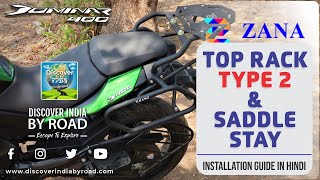 Zana Saddle Stay amp Top Rack Type 2 for Dominar  Installation guide in Hindi  ज़ाना टॉप रैक डॉमिनर [upl. by Ahsocin841]