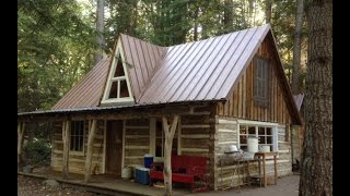 Log Cabin building  Cabin Tour [upl. by Carlock]