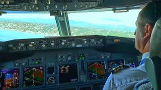 BOEING 737 Stunning LANDING And TAKEOFF Côte dAzur Nice Airport  Cockpit View [upl. by Lau609]