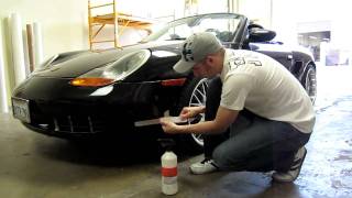 986 Porsche Boxster S Checker Side Stripes and Windshield visor install [upl. by Halehs]