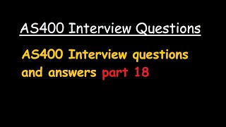 AS400 Interview questions and answers part 18 [upl. by Ocimad]