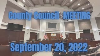 Volusia County Council Meeting  September 20 2022 [upl. by Letsyrhc]