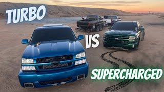 TURBO VS SUPERCHARGED BURNOUTS [upl. by Garner830]