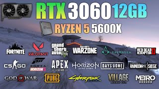 RTX 3060  Ryzen5 5600X  Test in 16 Games  RTX 3060 Gaming [upl. by Zulema]