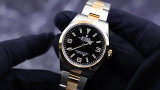 Rolex Explorer 36mm Gold amp Steel 124273 2021 Novelty Presentation [upl. by Nnalyrehs]