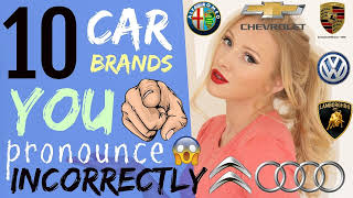 10 car brand names YOU pronounce WRONG  How to Pronounce Car Brands  Free PDF and Quiz [upl. by Tyika]