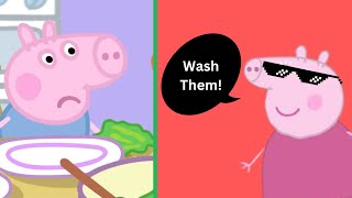 YTP George Pig Does NOT Like Salad Peppa Pig [upl. by Cohligan]