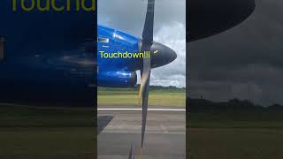 Propeller blades unfeathering after landing at 009 [upl. by Emersen]