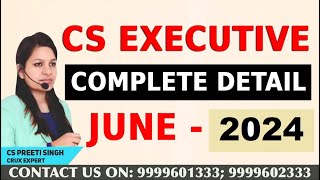 CS Executive New Syllabus Complete Details June 2024 I ICSI Process  Cut off Dates June 2024 [upl. by Granniah490]