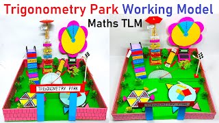 trigonometry park working model  maths project  tlm  simple and easy steps  diy  craftpiller [upl. by Aiciruam448]