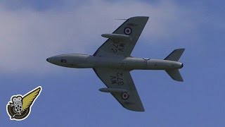 Hawker Hunter T7 Display at Shuttleworth [upl. by Ahseka]