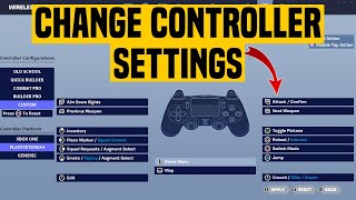 How to Change Controller SETTINGS amp BUTTON LAYOUT On Fortnite  Fortnite Tutorial [upl. by Davita]