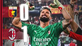 From Pulisics goal to Girouds save  Genoa 01 AC Milan  Highlights Serie A [upl. by Gordy]