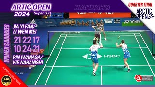 Jia Yi Fan  Li Wen Mei vs Rin Iwanaga  Kie Nakanishi  Artic Open 2024  SF WD Highlights [upl. by Sebbie74]