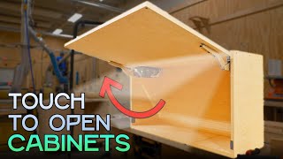 Building TOUCHTOOPEN Kitchen Cabinets with NO HANDLES [upl. by Eugenie]