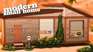 Modern Small Home 🏡  The Sims 4 Speed Build No CC [upl. by Akimyt]