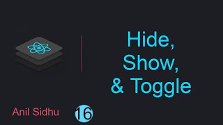 React tutorial for beginners 16 Hide Show and Toggle in ReactJs [upl. by Nickles]