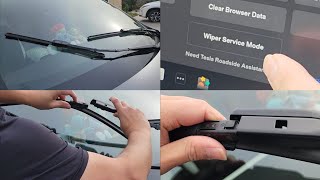 How to Replace the Windshield Wiper Blades Wipers on A 2022 Tesla Model Y Very Easy Maintenence [upl. by Alix911]