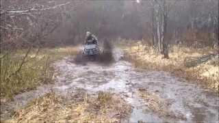 Polaris Canam Renegade Yamaha Grizzly in skeg and mud [upl. by Decca]