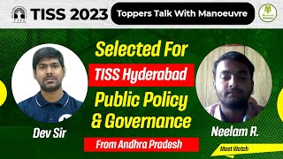 TISSNET 2023 Toppers Podcast  Neelam  MA In Public Policy amp Governance  TISS Hyderabad Campus [upl. by Natsreik]