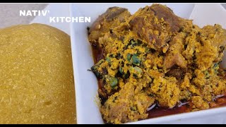 HOW TO MAKE EGUSI SOUP WITH BITTERLEAF AFERE IKON ATIDOT [upl. by Bari]