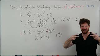 Biquadratische Gleichung mit p0 Beispiel mit Brüchen [upl. by Tenneb]