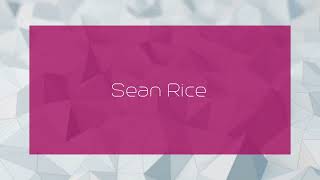 Sean Rice  appearance [upl. by Evita]