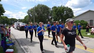 Minooka Jr High School marching band at Channahon Parade 2017 [upl. by Nelloc]