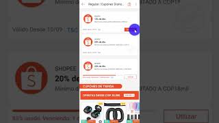 Como CONSEGUIR CUPONES de descuento de SHOPEE shorts [upl. by Beaufort]