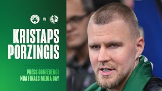 Kristaps Porzingis NBA Finals Media Day Full Press Conference [upl. by Scarrow]