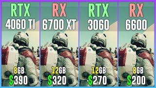 RTX 4060 TI vs RX 6700 XT vs RTX 3060 vs RX 6600  Test in 12 Games [upl. by Houlberg]