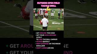 Rutgers Open Field Tackling Drill shorts football americanfootbal youthfootball [upl. by Litton770]