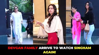 Kajol Yug And Nysa Devgan And Other Family Members Watch Singham Again Together [upl. by Ielhsa647]