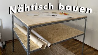 Nähtisch selber bauen  Wie man einen Zuschneidetisch mit Materialien aus dem Baumarkt bauen kann [upl. by Hpeosj855]