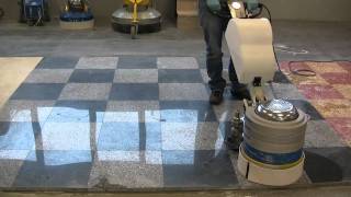 Granite floors grinding and polishing with Klindex Levighetor [upl. by Willock670]