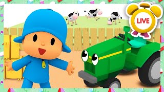 Um Trator Na Fazenda  DESENHOS ANIMADOS INFANTIS para crianças  Pocoyo ao VIVO [upl. by Won732]