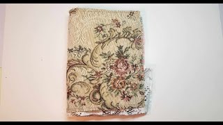 🌞❣ Making A Fabric amp Lace Journal  Part 1 ❣🌞 12x12junkjournalchallenge2024 armslengthart [upl. by Swanhildas]