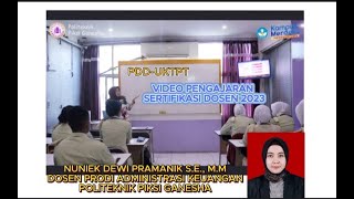 PDDUKTPT Video Pengajaran  Serdos Smart 2023  Nuniek Dewi Pramanik  Politeknik Piksi Ganesha [upl. by Ohare]