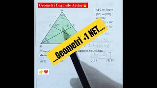 Geometri 1 Net  Üçgende açılar soru çözümü🔥 soruçözümü tyt yks2025tayfa geometry geometri [upl. by Wehttam]