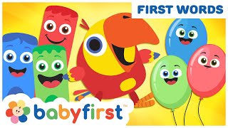 Toddler Learning Video Words w Color Crew amp Larry  Learn Colors amp ABC Alphabet  BabyFirst TV [upl. by Apurk673]