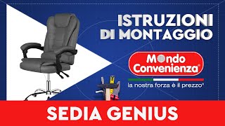 Istruzioni di Montaggio Sedia da Ufficio Genius  Mondo Convenienza [upl. by Olocin788]