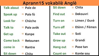 Ann aprann Pale Anglè ak Ann Pale Anglè kou Anglè ak Vokabilè Anglè  kou Anglais  Vokabilè Anglais [upl. by Byrne227]