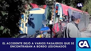 Autobús Deja Varios Heridos Tras Volcar en Santa Clara La Laguna [upl. by Ramah]